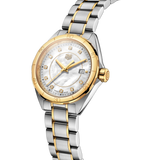 Shop Tag Heuer Formula 1 Diamonds Mother of Pearl White Dial Two Tone Steel Strap Watch for Women - WBJ1421.BB0648 in USA