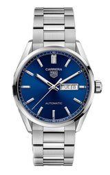Tag Heuer Carrera Day Date Blue Dial Silver Steel Strap Watch for Women - WBN2012.BA0640 Buy Now By Tag Heuer