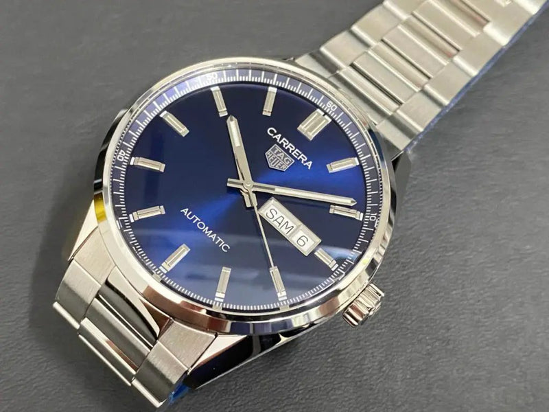 Tag Heuer Carrera Day Date Blue Dial Silver Steel Strap Watch for Women - WBN2012.BA0640 Buy Now By Tag Heuer