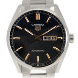 Tag Heuer Carrera Day Date Black Dial Silver Steel Strap Watch for Men - WBN2013.BA0640 Buy Now By Tag Heuer