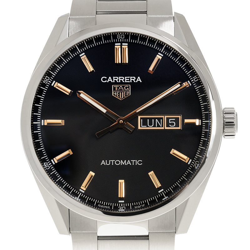 Tag Heuer Carrera Day Date Black Dial Silver Steel Strap Watch for Men - WBN2013.BA0640 Buy Now By Tag Heuer