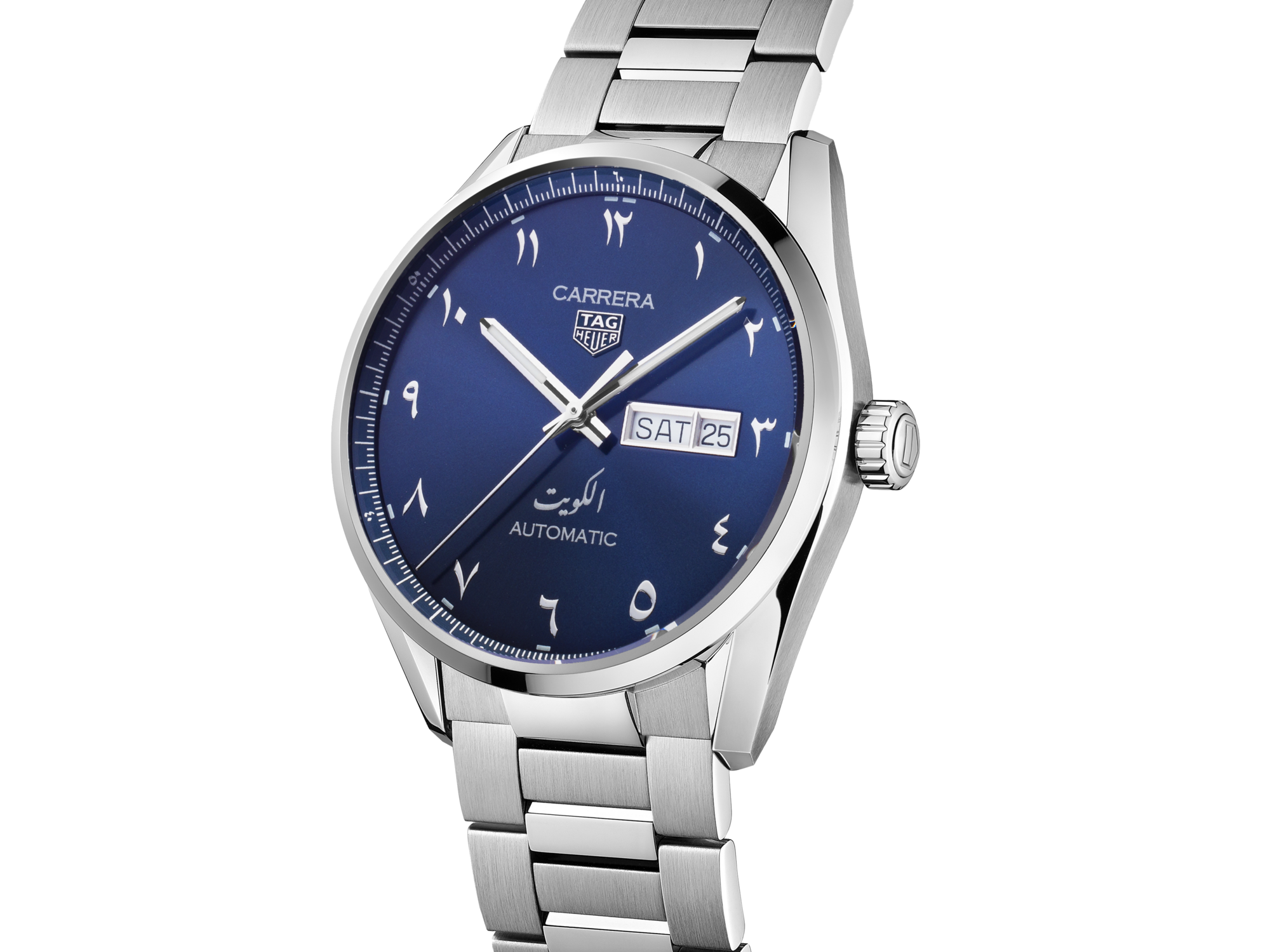 Tag Heuer Carrera Automatic Blue Dial Silver Steel Strap Watch for Men - WBN2016.BA0640