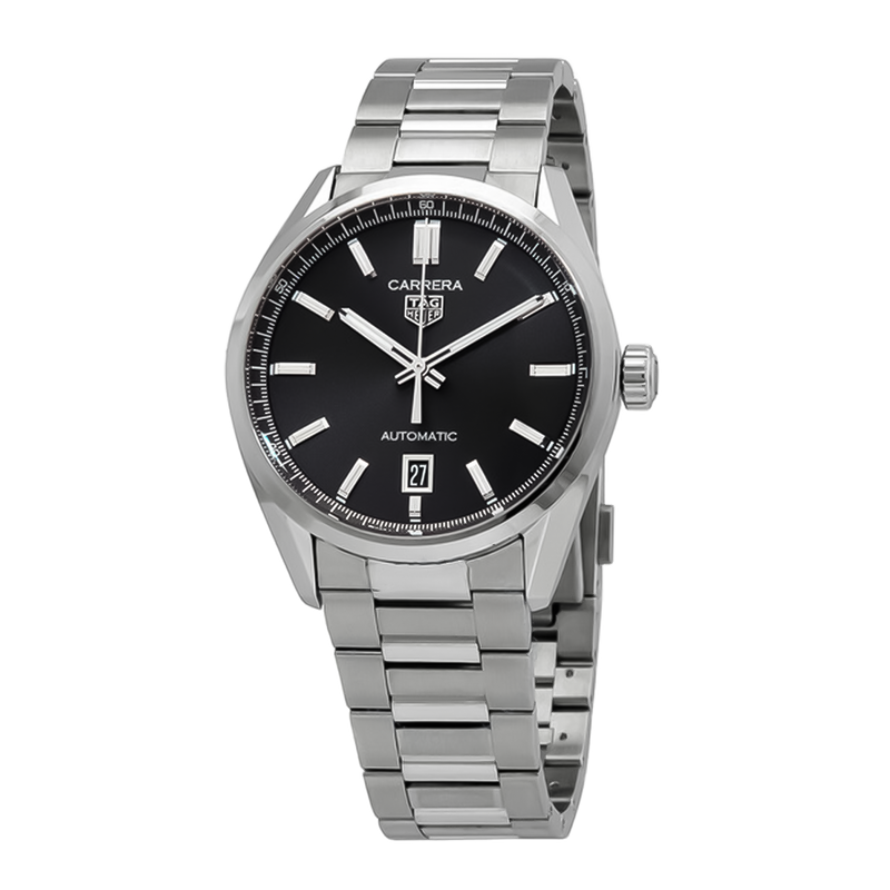 Tag Heuer Carrera Date Black Dial Silver Steel Strap Watch for Men - WBN2110.BA0639 Buy Now By Tag Heuer