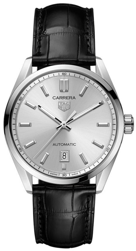 Tag Heuer Carrera Date Silver Dial Black Leather Strap Watch for Men - WBN2111.FC6505 Buy Now By Tag Heuer