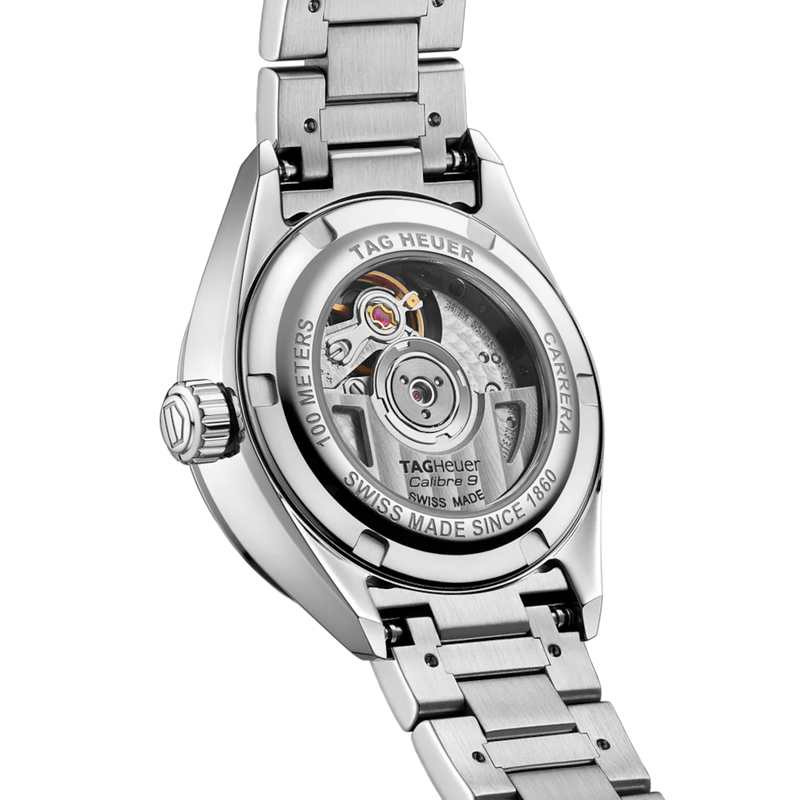 Tag Heuer Carrera Date Diamonds Mother of Pearl Dial Silver Steel Strap Watch for Women - WBN2414.BA0621 Buy Now By Tag Heuer