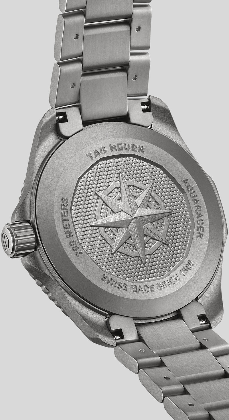 Tag Heuer Aquaracer Professional 200 Solargraph Quartz Black Dial Silver Steel Strap Watch for Men - WBP1180.BF0000 Buy Now By Tag Heuer