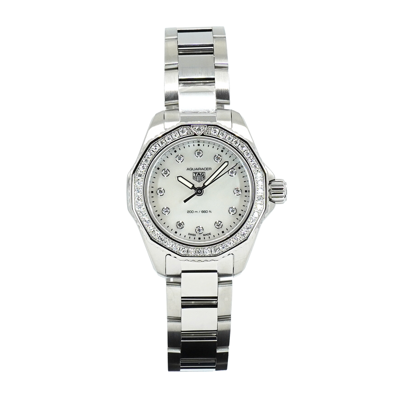 Tag Heuer Aquaracer Professional 200 Quartz Diamond Mother of Pearl Dial Silver Steel Strap Watch for Women - WBP1417.BA0622 Buy Now By Tag Heuer