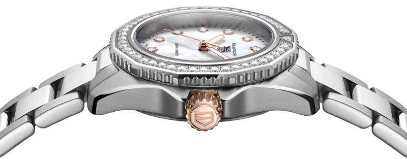 Tag Heuer Aquaracer Professional 200 Quartz Diamonds Mother of Pearl Dial Silver Steel Strap Watch for Women - WBP1451.BA0622 Buy Now By Tag Heuer