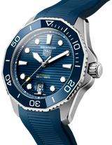 Tag Heuer Aquaracer Professional 300 Automatic Blue Dial Blue Rubber Strap Watch for Men - WBP201B.FT6198