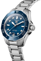 Tag Heuer Aquaracer Professional 300 Automatic Diamonds Blue Dial Silver Steel Strap Watch for Women - WBP231B.BA0618 Buy Now By Tag Heuer