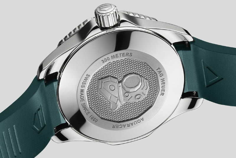 Tag Heuer Aquaracer Professional 300 Automatic Diamonds Green Dial Green Rubber Strap Watch for Women - WBP231G.FT6226 Buy Now By Tag Heuer