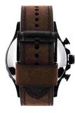 Fossil Nate Chronograph Brown Dial Brown Leather Strap Watch for Men - JR1487