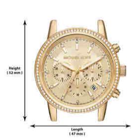 Michael Kors Ritz Chronograph Rose Dial Two Tone Steel Strap Watch for Women - MK6475 Buy Now By Michael Kors