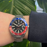 Tag Heuer Aquaracer GMT Caliber 7 Pepsi Black Dial Silver Steel Strap Watch for Men - WAY201F.BA0927 Buy Now By Tag Heuer