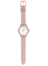 Shop Michael Kors Layton Three-Hand White Dial Pink Leather Strap Watch for Women - MK2909 in USA