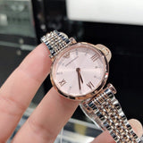 Emporio Armani Gianni T Bar Pink Dial Two Tone Steel Strap Watch For Women - AR11223 Buy Now By Emporio Armani