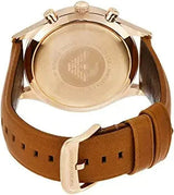 Emporio Armani Quartz Silver Dial Brown Leather Strap Watch For Men - AR11043 Buy Now By Emporio Armani