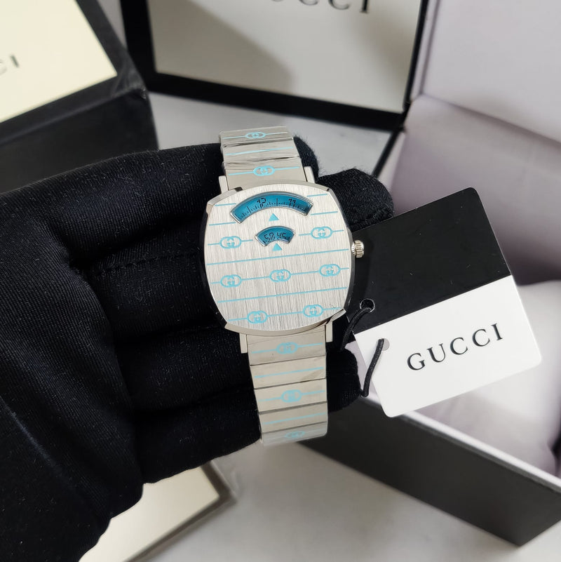 Gucci Grip Quartz Silver Dial Silver Steel Strap Watch For Women - YA157437 Buy Now By Gucci