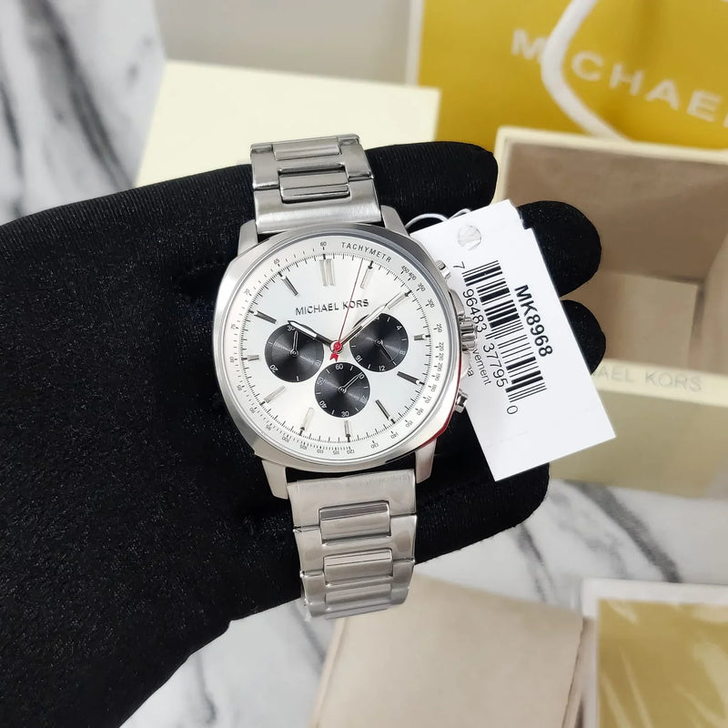 Michael Kors Sullivan Quartz White Dial Silver Steel Strap Watch For Men - MK8968 Buy Now By Michael Kors