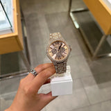 Michael Kors Camille Multifunctional Crystals Rose Gold Dial Rose Gold Steel Strap Watch for Women - MK6961 Buy Now By Michael Kors