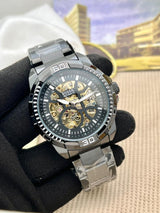 Fossil Bronson Automatic Skeleton Black Dial Black Steel Strap Watch for Men - ME3217 Buy Now By Fossil