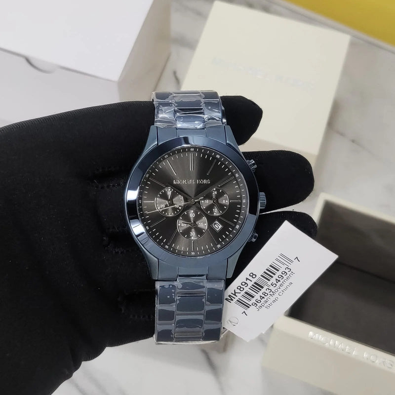 Michael Kors Lennox Chronograph Blue Dial Blue Steel Strap Watch For Women - MK9147 Buy Now By Michael Kors