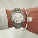 Michael Kors Mini Bradshaw Crystals Silver Dial Silver Steel Strap Watch For Women - MK6454 Buy Now By Michael Kors