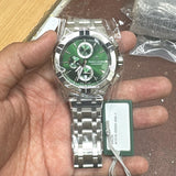 Maurice Lacroix Aikon Chronograph Green Dial Silver Steel Strap Watch For Men - AI1018-SS002-630-1 Buy Now By Maurice Lacroix