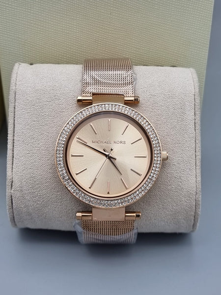 Michael Kors Darci Rose Gold Dial Rose Gold Mesh Bracelet Watch for Women - MK3369 Buy Now By Michael Kors