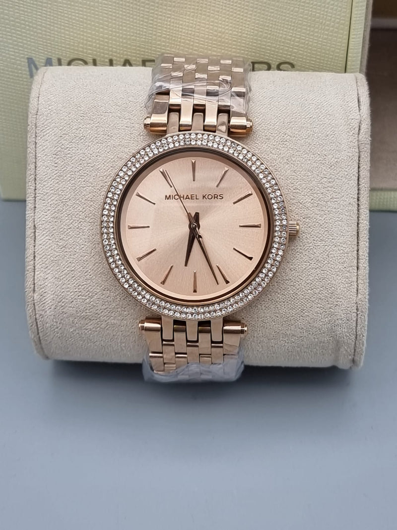 Michael Kors Darci Orange Dial Silver Stainless Steel Strap Watch for Women - MK3218 Buy Now By Michael Kors