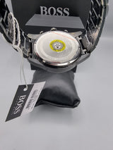 Hugo Boss Skymaster Chronograph Black Dial Black Steel Strap Watch for Men - 1513785 Buy Now By Hugo Boss