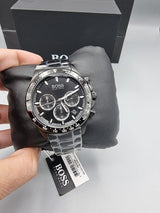 Hugo Boss Hero Black Dial Black Steel Strap Watch for Men - 1513754 Buy Now By Hugo Boss