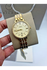 Fossil Jacqueline Gold Dial Gold Steel Strap Watch for Women - ES3547 Buy Now By Fossil