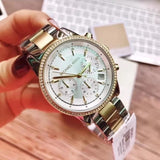 Michael Kors Ritz Gold Dial Two Tone Steel Strap Watch for Women - MK6322 Buy Now By Michael Kors