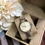 Shop Burberry The Classic Gold Dial Gold Steel Strap Watch for Men - BU10006 in USA