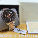 Michael Kors Layton Chronograph Black Dial Two Tone Steel Strap Watch For Men - MK8913 Buy Now By Michael Kors