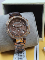 Michael Kors Parker Analog Quartz Brown Dial Brown Steel Strap Watch For Women - MK6378 Buy Now By Michael Kors