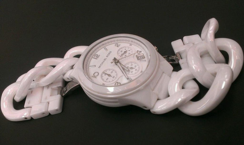 Michael Kors Ceramic White Dial White Steel Strap Watch for Women - MK5387 Buy Now By Michael Kors