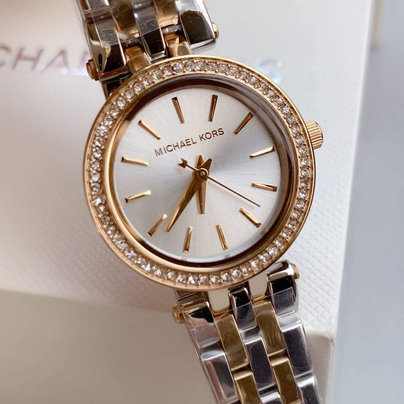 Michael Kors Darci White Dial Two Tone Steel Strap Watch for Women - MK3323 Buy Now By Michael Kors
