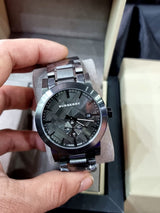 Burberry The City Black Dial Black Steel Strap Watch for Men - BU9902 Buy Now By Burberry