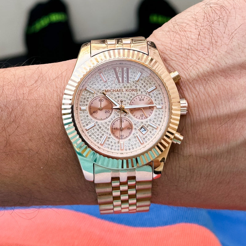 Michael Kors Lexington Rose Gold Dial Rose Gold Stainless Steel Strap Watch for Men - MK8580 Buy Now By Michael Kors