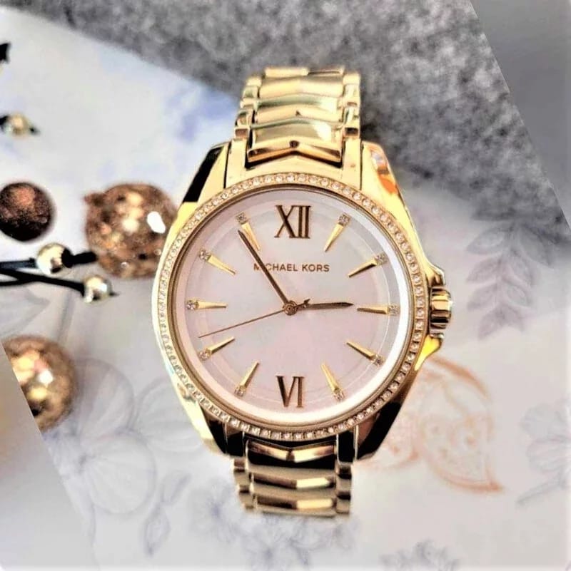 Michael Kors Whitney Three-Hand White Dial Gold Steel Strap Watch For Women - MK6693 Buy Now By Michael Kors