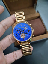 Michael Kors Bradshaw Quartz Blue Dial Rose Gold Steel Strap Watch For Women - MK5951 Buy Now By Michael Kors