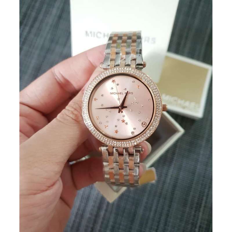 Michael Kors Darci Rose Gold Dial Two Tone Steel Strap Watch for Women - MK3726 Buy Now By Michael Kors