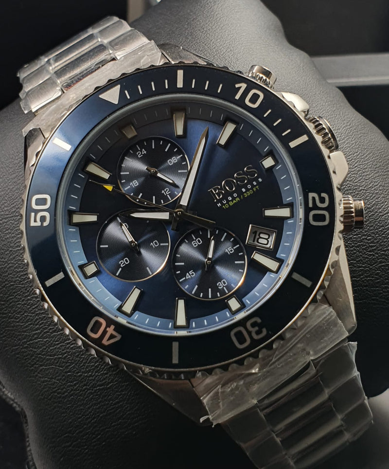 Hugo Boss Admiral Blue Dial Silver Steel Strap Watch for Men - 1513907 Buy Now By Hugo Boss
