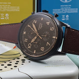 Fossil Retro Pilot Chronograph Brown Dial Brown Leather Strap Watch for Men - FS5833 Buy Now By Fossil
