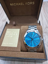Michael Kors Runway Blue Dial Silver Steel Strap Watch for Women - MK3292 Buy Now By Michael Kors
