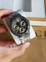 Versace Greca Icon Quartz Black Dial Black Steel Strap Watch For Men - VEZ900521 Buy Now By Versace