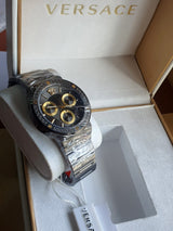 Versace Greca Icon Quartz Black Dial Black Steel Strap Watch For Men - VEZ900521 Buy Now By Versace