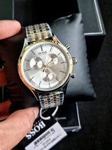 Hugo Boss Companion Silver Dial Two Tone Mesh Bracelet Watch for Men - 1513654 Buy Now By Hugo Boss